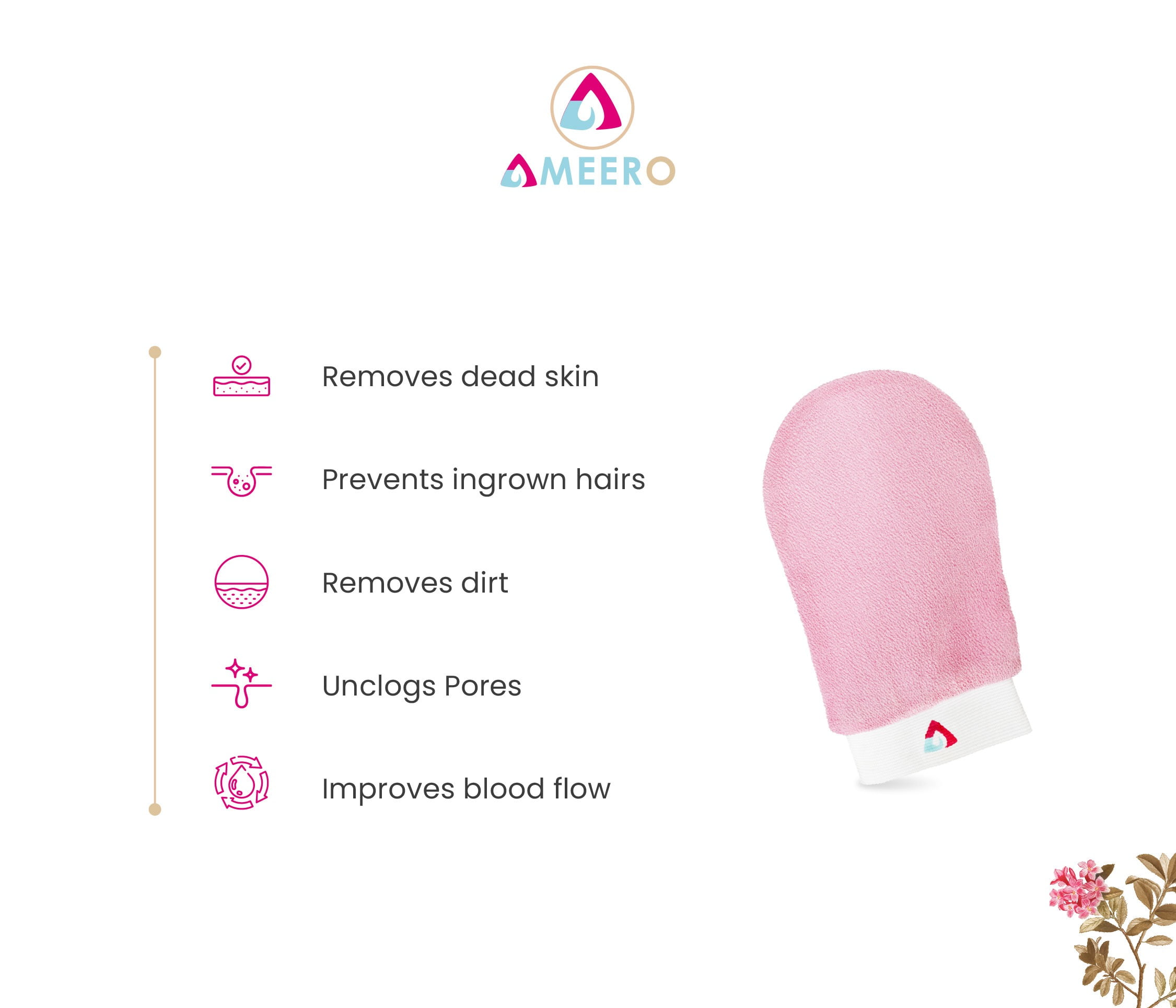 Ameero Exfoliating Glove – Glowing Skin Starts with Clean Pores - Image 5