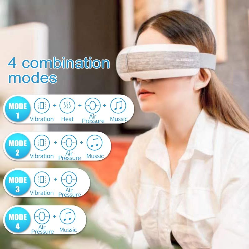 KLASVSA Smart Eye Massager Air Compression Heated Massage For Tired Eyes Dark Circles Remove Massage Relaxation - Image 3