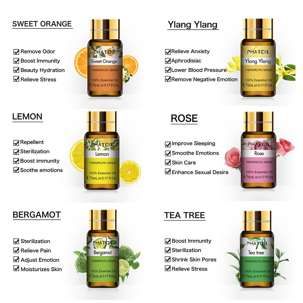 5ml Lavender Vanilla Essential Oil Diffuser Pure Natural Tea Tree Essential Oils Rose Sandalwood Ylang Ylang Shea Butter Oil - Image 2