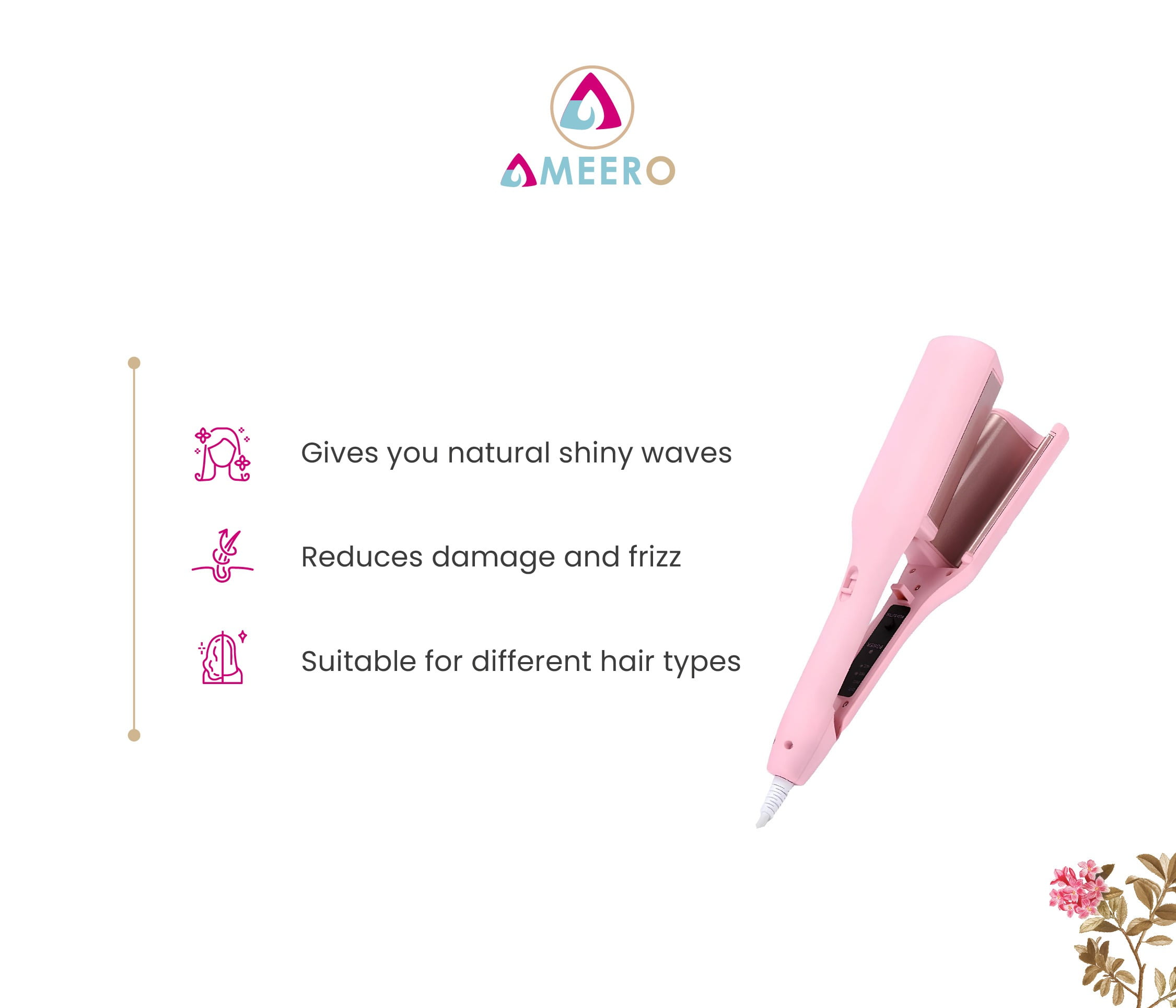 Ameero Egg Roll Curling Iron – Beachy Waves in Seconds - Image 6