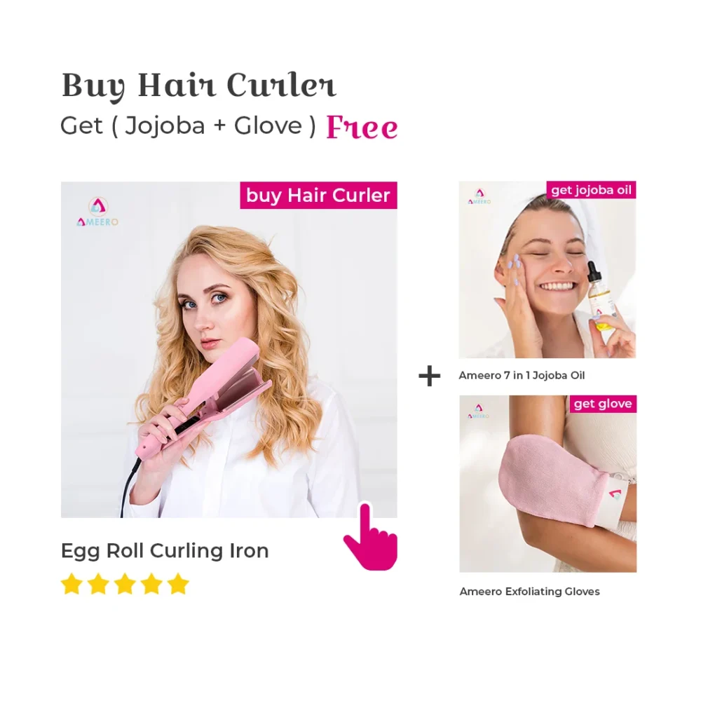 Ameero Egg Roll Curling Iron – Beachy Waves in Seconds